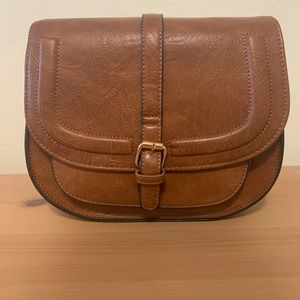 Brown leather purse